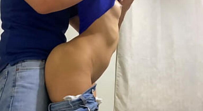 sexy hot brunette is fucked with her jeans
