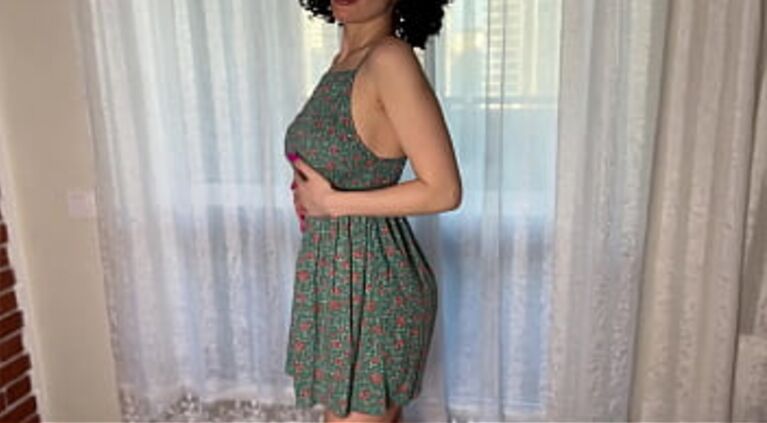 SOLO. A hot girl with African hair in a cute sundress will make your orgasm unforgettable, just look at it!