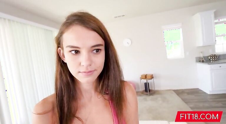 FIT18 - Ellie Eilish - 47kg - Shy Skinny 18 Year Old Teen