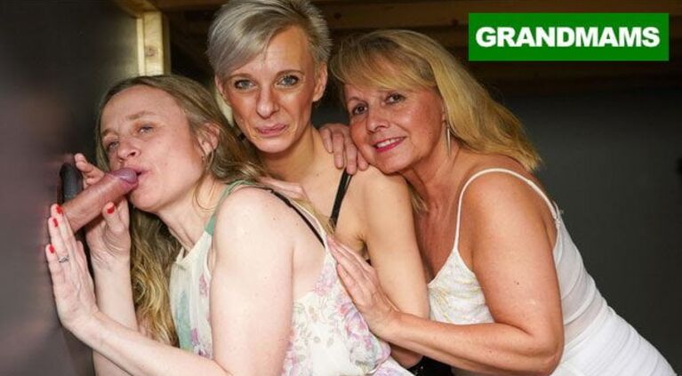 Triple Blonde Granny Orgy