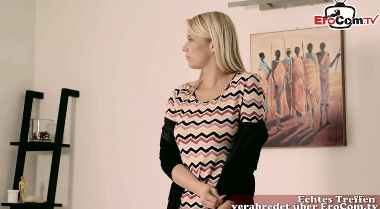 German blonde teen seduced to have sex during oil massage