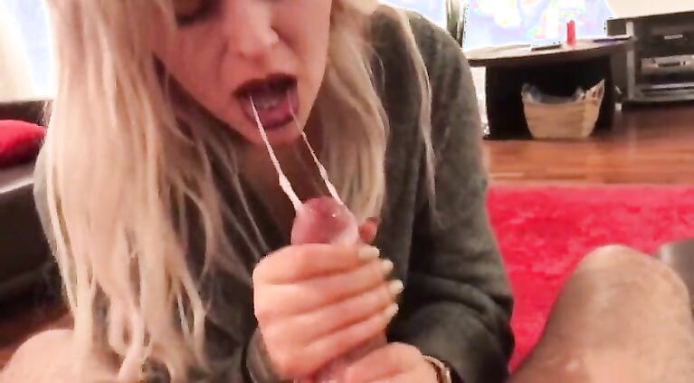 Amazing POV sloppy blowjob by cute blonde cocksucker (Part 1)