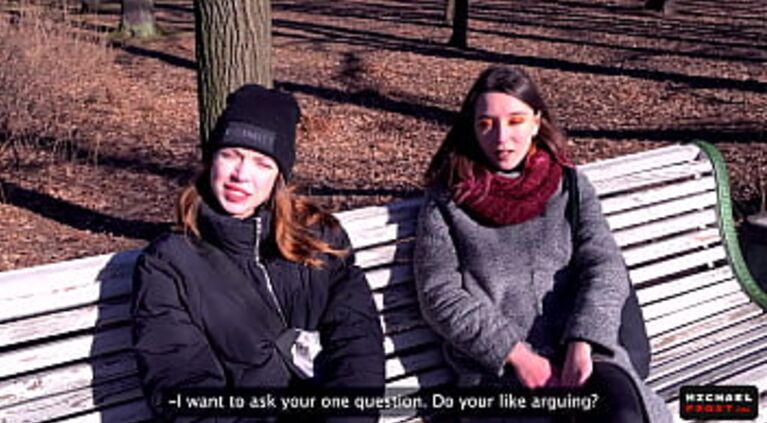 Try it! Street Bet With Stranger Girls - Public Agent - POV