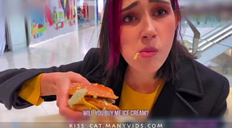 Risky Blowjob in Fitting Room for Big Mac - Public Agent PickUp & Fuck Student in Mall / Kiss Cat