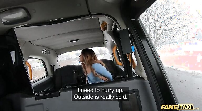 Fake Taxi – Cheeky Asian passenger gets out and takes a piss