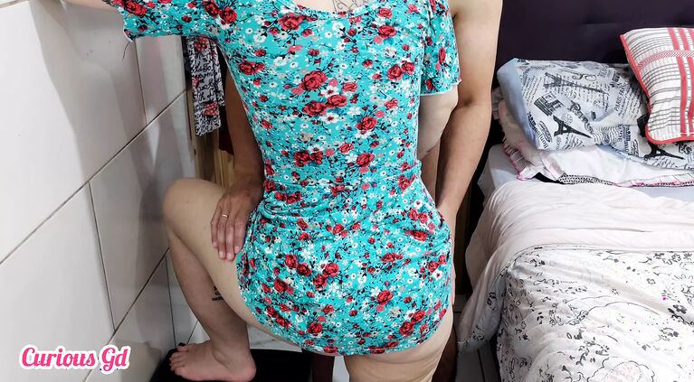 Curious Goddess - amateur video hot milf big booty in dress no panties sitting on face licking her feet fucking her pussy