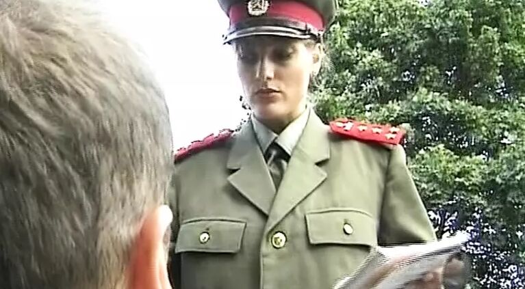 A wild military woman from Germany eating cum like dinner